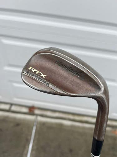 Cleveland Tour Issue RTX ZipCore Raw Sand Wedge 54 / 10 S400 Stiff Flex 35.5