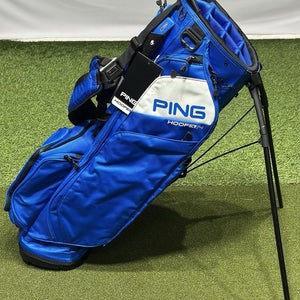 PING 2025 Hoofer 14 Stand Carry Golf Bag w/ Rain Hood Color: Royal/White NEW!