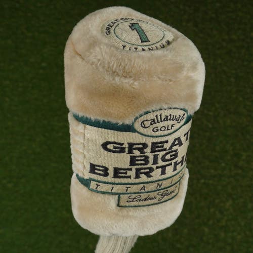CALLAWAY GREAT BIG BERTHA LADIES GEMS DRIVER HEADCOVER SOCK TITANIUM ~ VINTAGE!!
