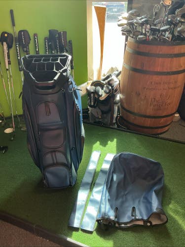 Vessel Golf Pro Lux 15-Way Dividers Cart Bag W/ Cover And Straps