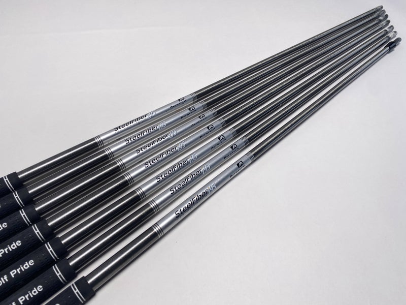 AeroTech SteelFiber i95 Stiff Iron Set of 7 Shafts 34.5''-37.5''- Pull 0.355
