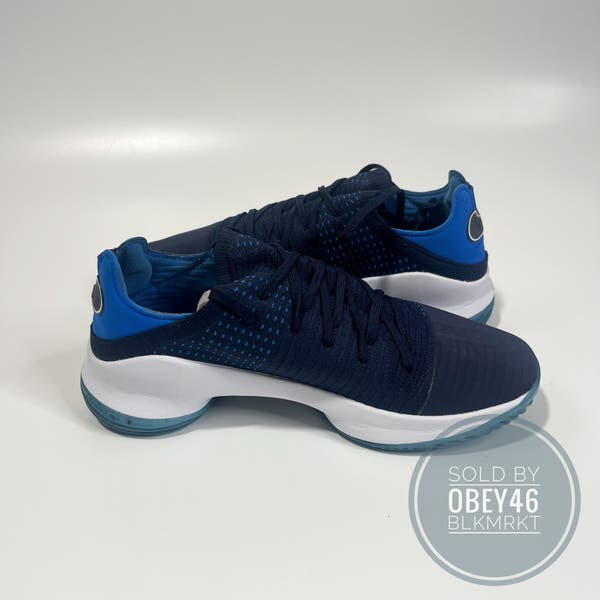 Under Armour Curry 4 Low Deep Navy Blue/White Sample 3021707-406 Size 9.5 Rare Sample Under Armour Curry 4 Low Navy Blue/White Shoes  main image 4