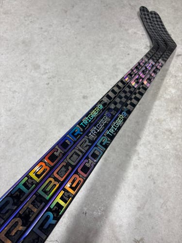 3 Pack 95 Flex P92M Senior CCM RibCor Trigger 9 Pro Left Hand Hockey Stick Pro Stock NCAA