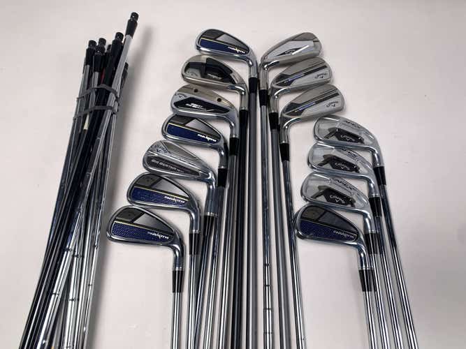 Callaway Fitting Iron Whole Sale Golf Club Lot of 14 - 7 irons + 16 extra shafts