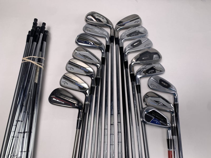 Callaway Fitting Iron Whole Sale Golf Club Lot of 15 - 7 irons + 15 extra shafts