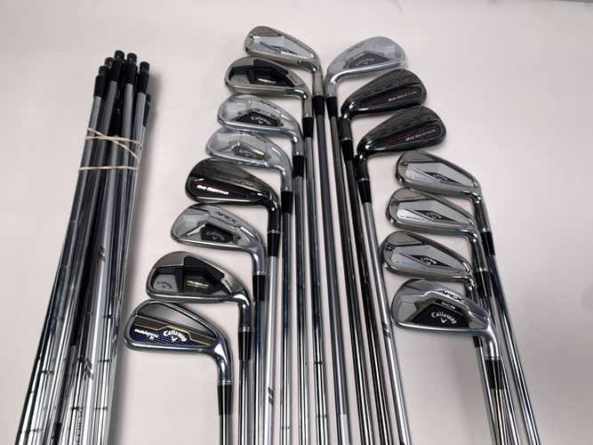 Callaway Fitting Iron Whole Sale Golf Club Lot of 15 - 7 irons + 15 extra shafts
