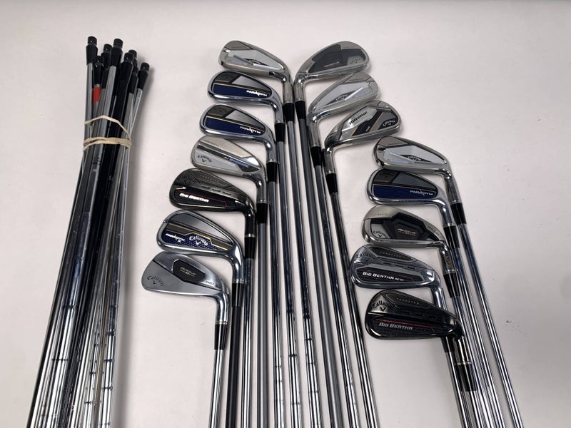 Callaway Fitting Iron Whole Sale Golf Club Lot of 15 - 7 irons + 15 extra shafts