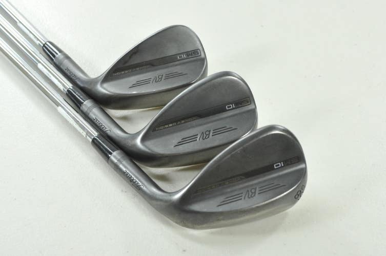 Titleist Vokey SM10 Jet Black 50*,54*,58* Wedge Set RH Rifle 6.0 Steel # 207496