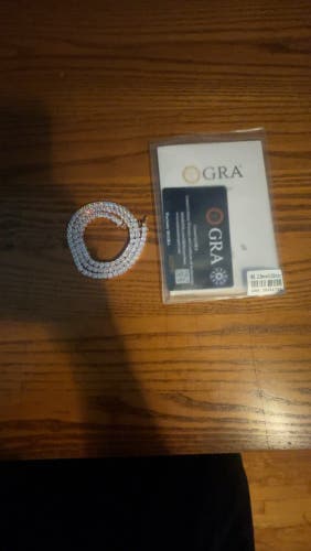 Bronze silver plated brass zircon diamond necklace