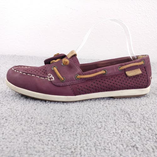 Sperry Top-Sider Coil Ivy Womens Size 8 Boat Shoes Purple Perforated Leather