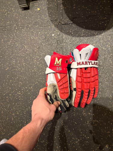 University of Maryland Maverik Shift Lacrosse Gloves (Used)