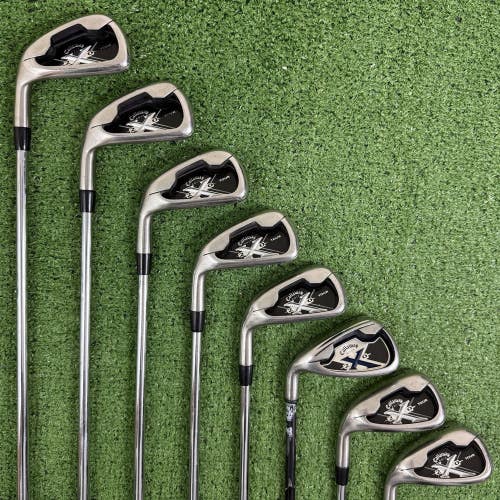 READ Callaway X20 Tour Iron Set 3-PW Project X 6.0 Flighted Stiff Left Handed