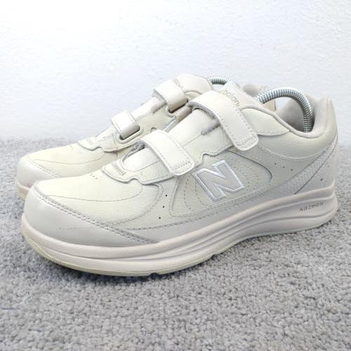 New Balance 577 Walking Shoes Womens Size 9.5 Hook & Loop Beige Leather WW577VB