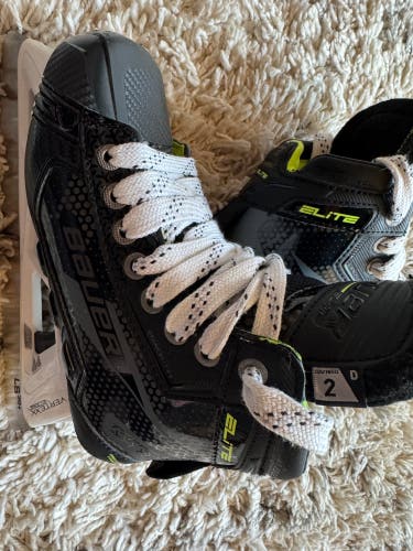 2024 Bauer Elite Hockey Goalie Skates Regular Width Size 2 (Used)