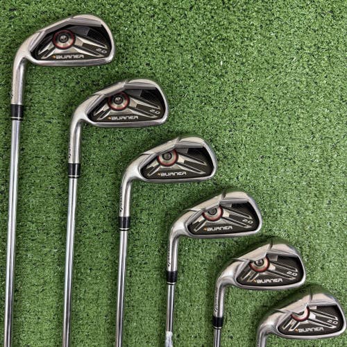 TaylorMade Burner 2.0 Iron Set 4-9 Irons Steel 85 Regular Flex Left Handed