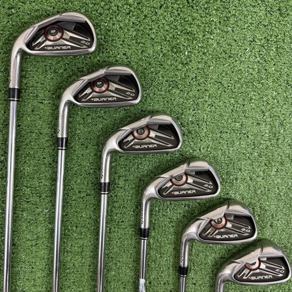 TaylorMade Burner 2.0 Iron Set 4-9 Irons Steel 85 Regular Flex Left Handed