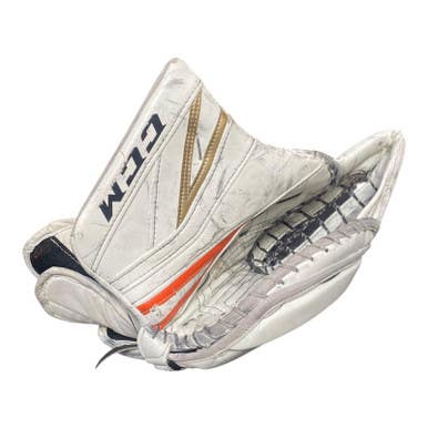 Used CCM PREMIER II PRO STOCK YOGI 20 Senior Goalie Catcher White 11375-S000370860