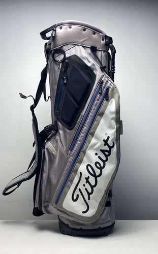 Titleist Hybrid 5 Stand Bag Gray Blue 5-Way Divide Dual Strap Golf Bag