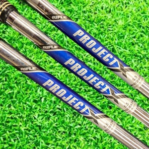 Three project X Shafts With 3 Lamkin Genesis Crossfire Grips Demos