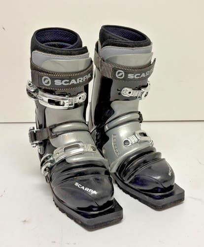 Scarpa T1 3-Pin 75mm Telemark Ski Boots Wrap Liners MDP 25.5 US Men's 7.5 CLEAN