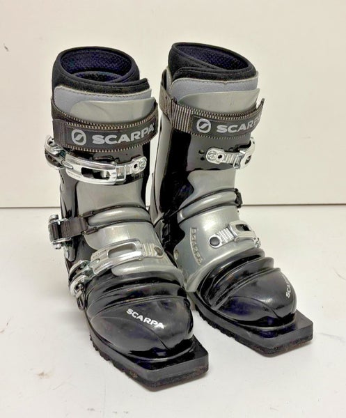 Scarpa T1 3-Pin 75mm Telemark Ski Boots Wrap Liners MDP 25.5 US Men's 7.5 CLEAN