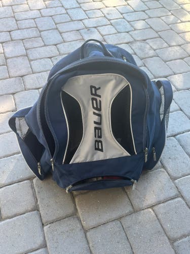 Bauer Hockey Backpack Bag, Navy Blue (Used)