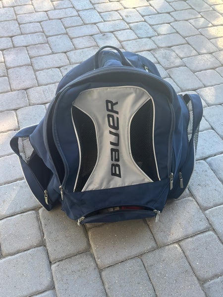 Bauer Hockey Backpack Bag, Navy Blue (Used)