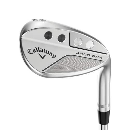 LEFT HANDED CALLAWAY JAWS RAW CHROME LOB WEDGE 60°-10° (BOUNCE) S GRIND STEEL WEDGE FLEX STANDARD T
