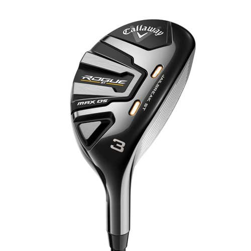 LEFT HANDED CALLAWAY ROGUE ST MAX OS 4 HYBRID GRAPHITE 5.0 STANDARD PROJECT X CYPHER BLACK 50 HB/IR