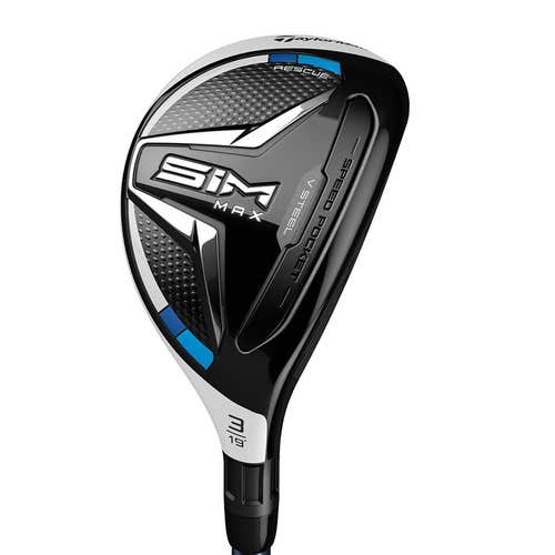 LEFT HANDED TAYLORMADE SIM MAX RESCUE 4 HYBRID GRAPHITE REGULAR STANDARD FUJIKURA VENTUS BLUE 6 NON
