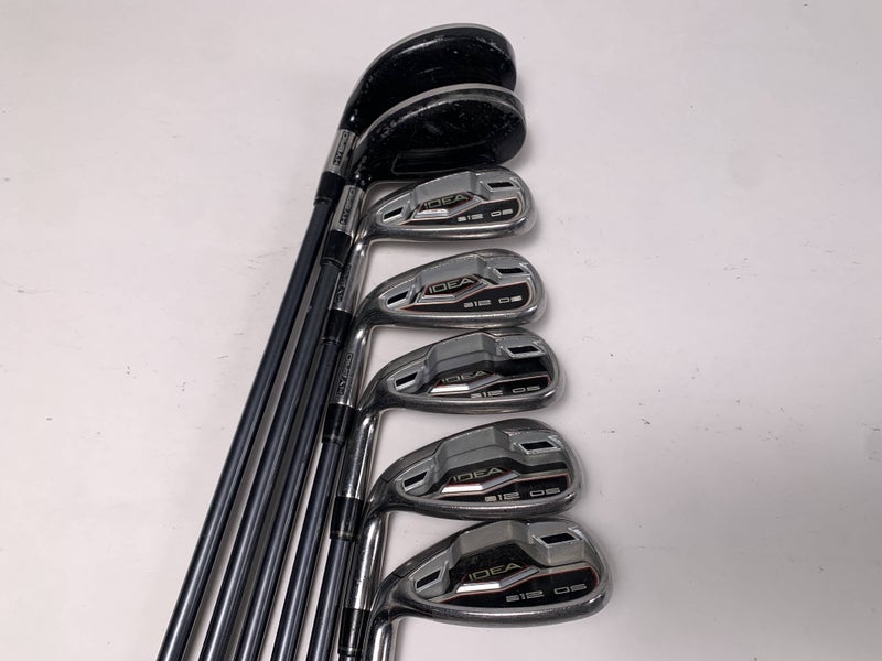 Adams Idea A12 OS Iron Set 5-PW+SW Grafalloy Adams 55g Senior Graphite Mens LH