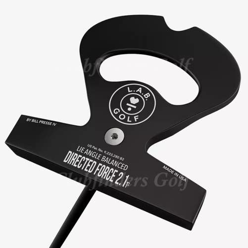 NEW! LAB Golf Directed Force 2.1 T2 Black 34" CS Putter Golf Club W/ Headcover