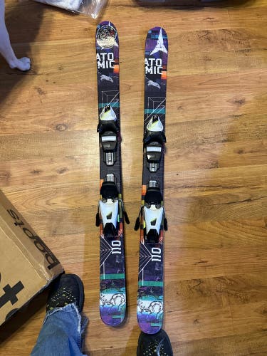 Unisex Atomic Punx 110 cm Skis With Bindings (Used)