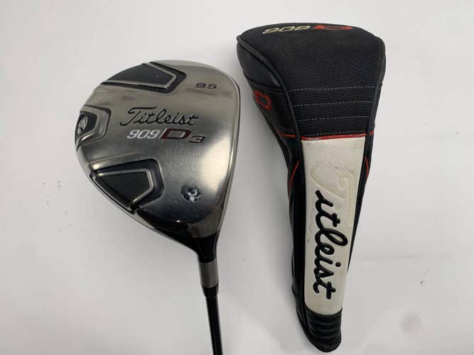 Titleist 909 D3 Driver 9.5* Aldila VooDoo Stiff Graphite Mens RH Midsize Grip