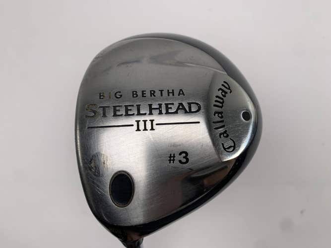 Callaway Steelhead III 3 Fairway Wood 15* System III Uniflex Steel Mens LH