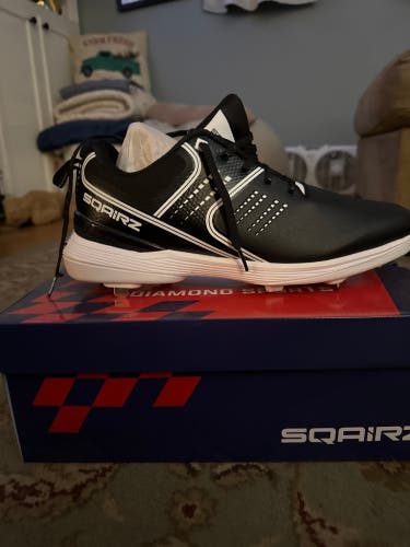 Black Men's Size M 12.0 (W 13.0) Diamond Low Top Metal (New)