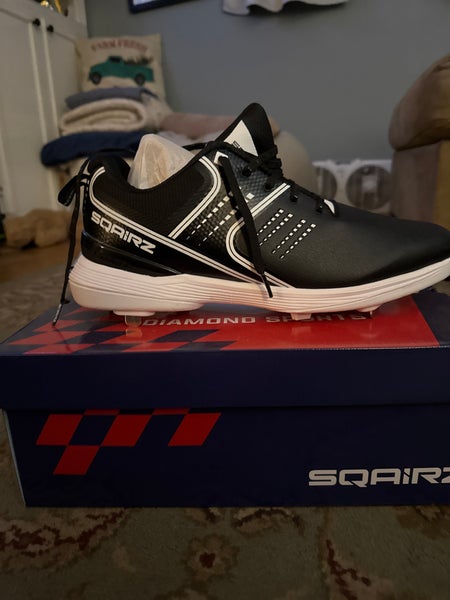 Black Men's Size M 12.0 (W 13.0) Diamond Low Top Metal (New)