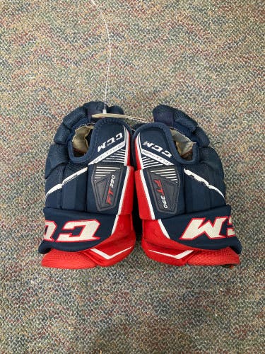Blue Senior CCM JetSpeed FT390 Gloves 14" (Used)