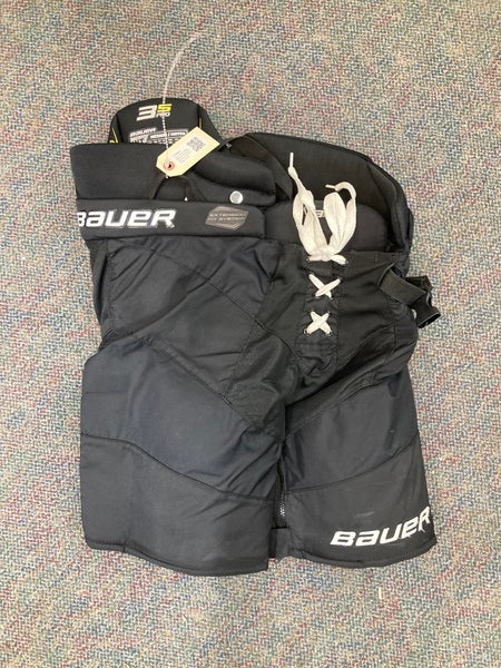 Black Intermediate Medium Bauer Supreme 3S Pro Hockey Pants (Used)