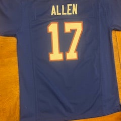 Josh Allen Large Kids Unisex Nike Jersey (Used)