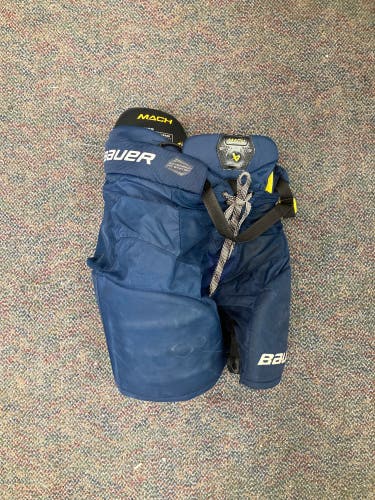 Blue Youth Large Bauer Supreme Mach Hockey Pants (Used)