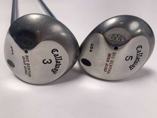 Callaway Big Bertha Warbird 3 & 5 Fairway Wood Set 15* 18* Ladies Gems RH