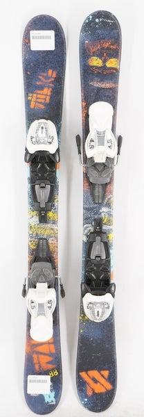 Volkl Wall Twin Tip Kids Skis with Bindings - 88 cm Used