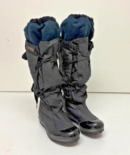 Adidas X Stella McCartney Tall Black Lace Mummy Boots US Women's 8.5 EU 40-2/3