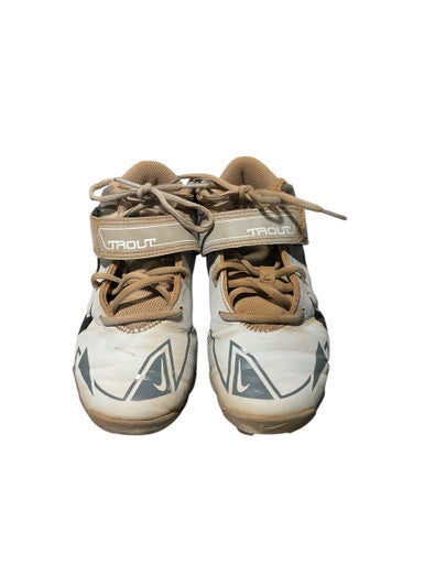 Used Nike TROUT BB CLEAT BB/SB Cleats Grey Junior 03.5 11834-S000032983