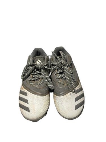 Used Adidas GRAY/WHITE BB/SB Cleats White Youth 13.0 11834-S000042301