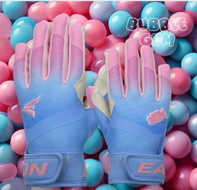 New EASTON BUBBLE GUM TBALL BATTING GLOVES 11834-EASE00717566