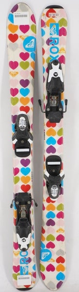 Roxy Hearts Kids Skis with Bindings - 100 cm Used