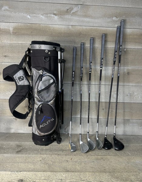 Acuity Cadet Pro Junior Golf Club Set Driver Irons Putter Bag Kids Youth LH 9-12