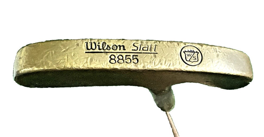 Wilson Staff 8855 Brass Blade Putter W/S Fluted Steel 34.5" RH Good Factory Grip